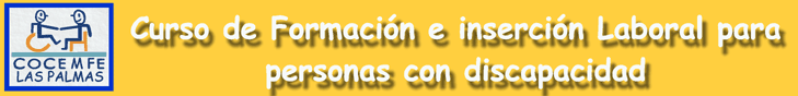 Título y Logo: Curso de Nuevas Tecnologías e Inserción Laboral para personas con Discapacidad